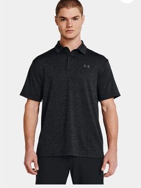Like New Under Armour Men’s Charcoal Heather Polo